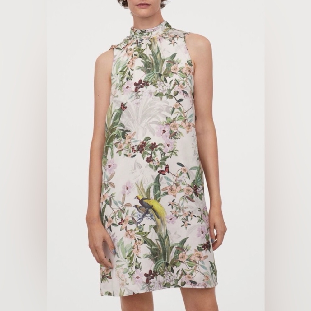 H&M Floral Satin Dress sz S